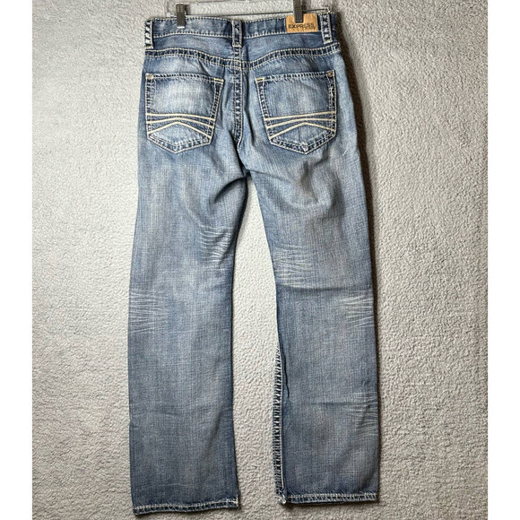 Express‎ Jeans Mens 32x34 (Actual 32x31) Blue Loose Low Rise Bootcut Blake Jeans - Picture 2 of 9